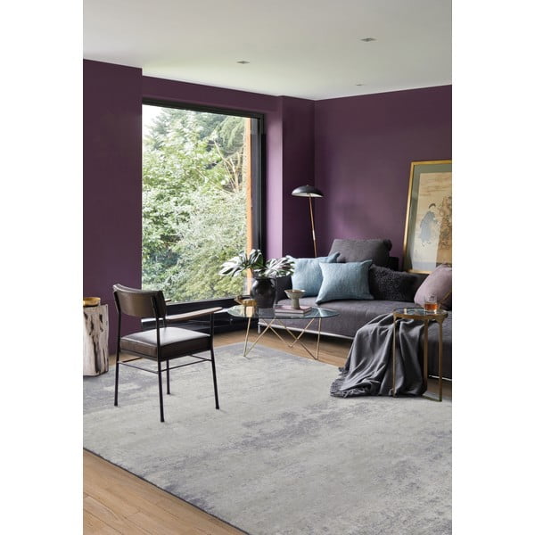 Tappeto in lana grigio crema 160x240 cm Bran - Agnella-image-1