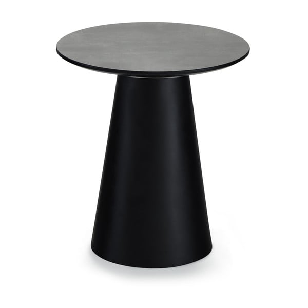 Tavolino in grigio scuro e nero con piano in marmo ø 45 cm Tango - Furnhouse
