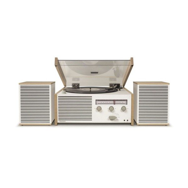 Giradischi bianco e beige Naturale Switch II - Crosley-image-4