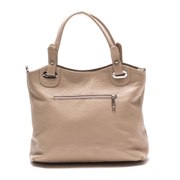 Šedohnědá kožená kabelka Luisa Vannini Nena-image-1