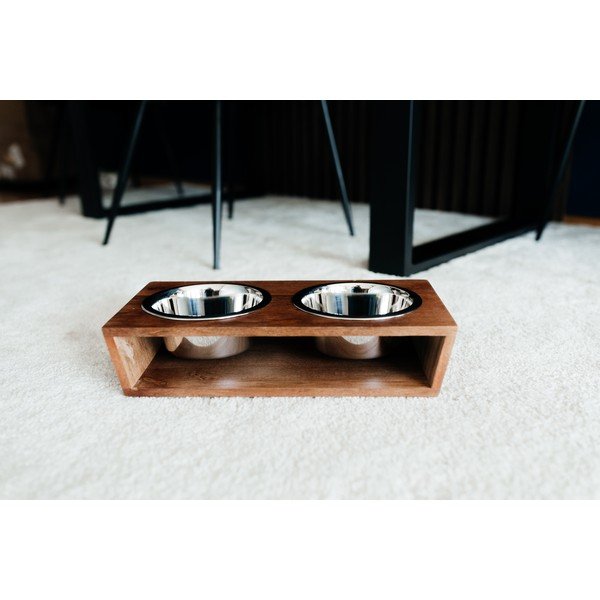 Set di ciotole con supporto in legno per cane Dog Fantasy – Plaček Pet Products-image-1