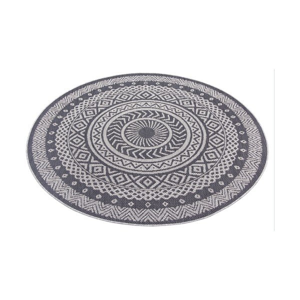 Tappeto grigio per esterni Rotondo, ø 160 cm - Ragami-image-2