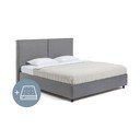 Letto matrimoniale imbottito grigio con contenitore con materasso incluso/con rete inclusa 180x200 cm Myra Bold – Bonami Selection