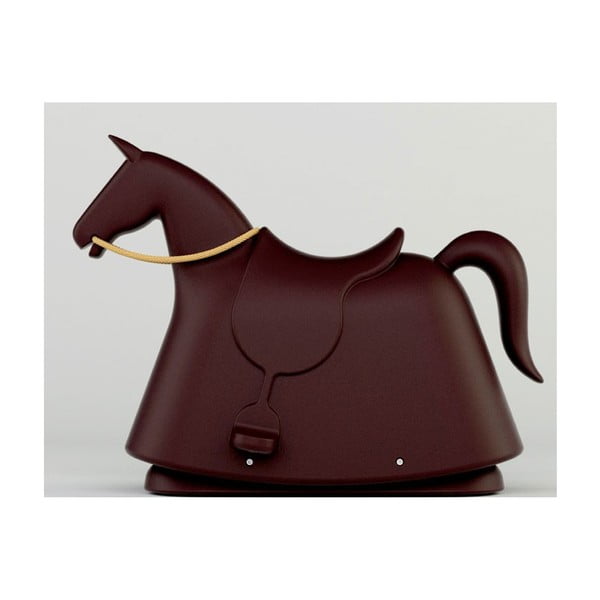 Sgabello marrone per bambini a forma di cavallo Rocky, altezza 71,5 cm - Magis