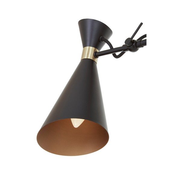 Lampadario nero/dorato in metallo con paralume in metallo Linox – Premier Housewares-image-4