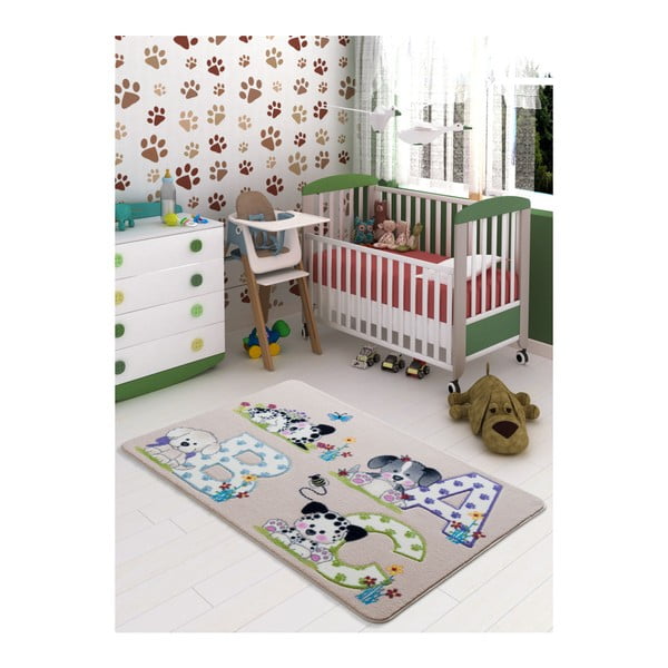 Tappeto beige per bambini Abc, 133 x 190 cm - Confetti-image-1