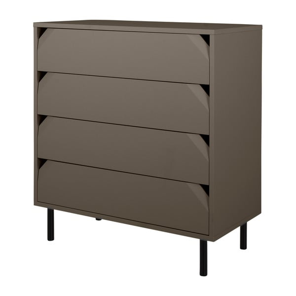 Cassettiera alta grigio scuro 90x96 cm Corner - Tenzo-image-1