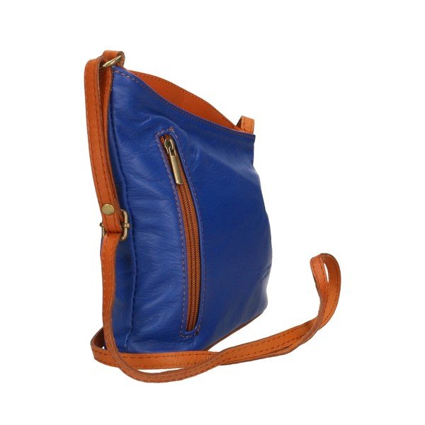Borsa in pelle blu-marrone Garturo - Chicca Borse-image-3