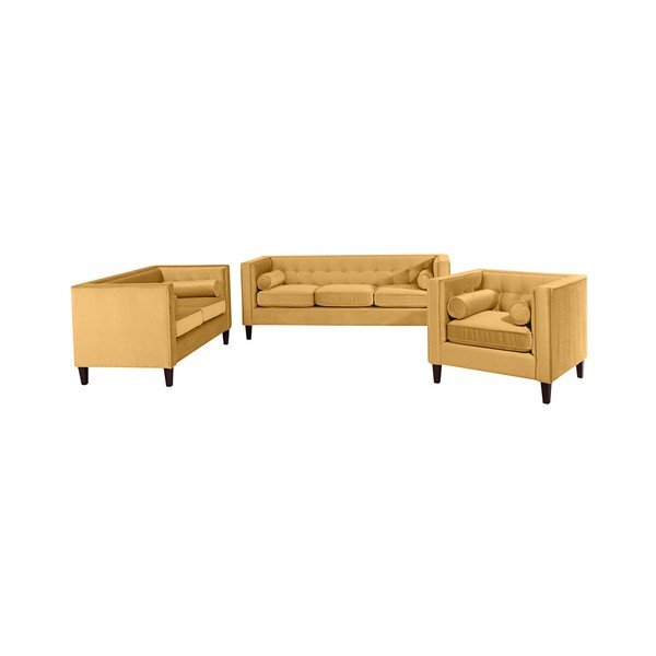 Divano giallo Jeronimo, 215 cm - Max Winzer-image-1