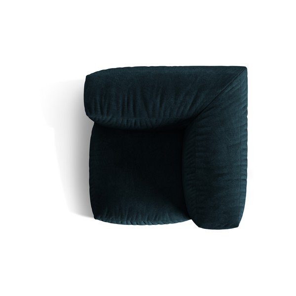 Parte divano componibile blu scuro (con composizione variabile) con rivestimento in velluto Martina – Micadoni -image-3