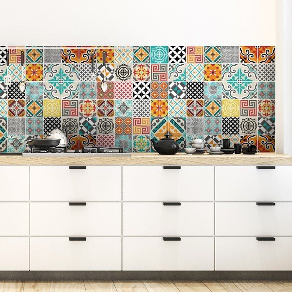 Set di 60 adesivi murali decorativi, 20 x 20 cm Batista - Ambiance-image-3