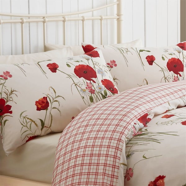 Biancheria inclusa, 200 x 200 cm Wild Poppies - Catherine Lansfield-image-1