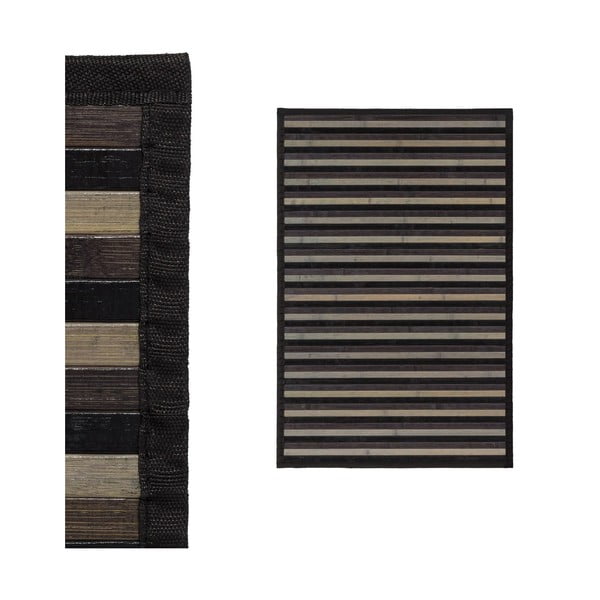 Tappeto in bambù grigio 60x90 cm - Casa Selección-image-2