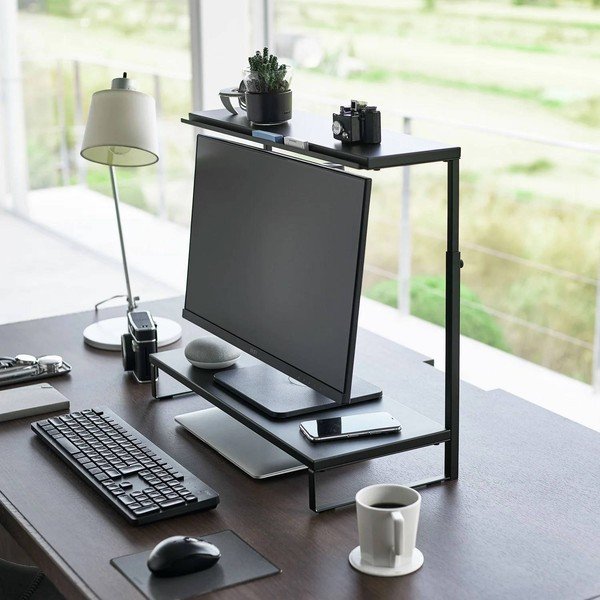 Supporto per monitor nero in metallo Tower – YAMAZAKI-image-1