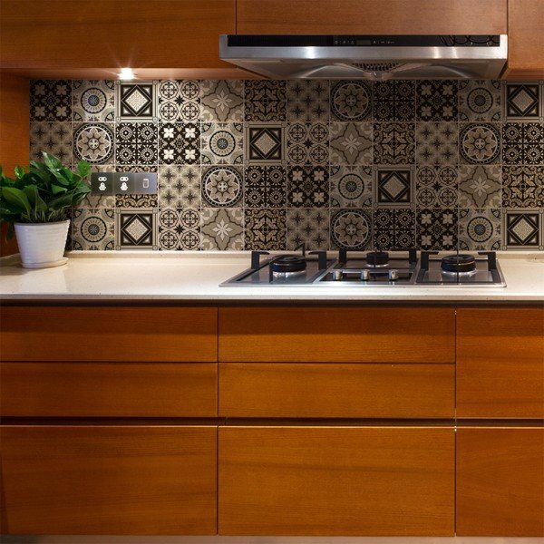 Set di 9 adesivi murali Wall Decal Tiles Azulejos Pompei, 20 x 20 cm - Ambiance-image-3