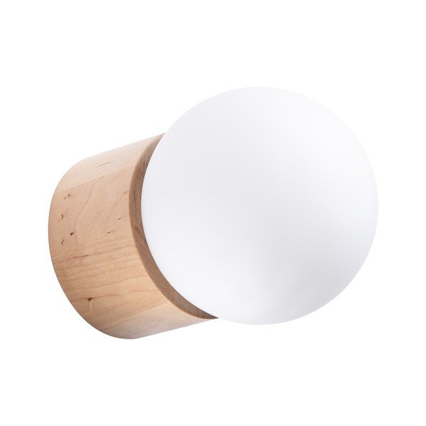 Lampada da parete bianca/di colore naturale ø 12 cm Surtur – Sollux