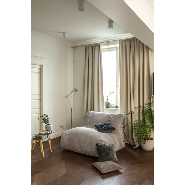 Puof a sacco color menta con rivestimento in velluto a coste Sofa Tube – SLOWDOWN-image-1