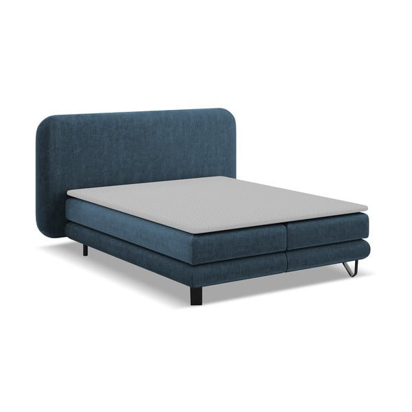 Letto boxspring blu 160x200 cm Ilima - Makamii