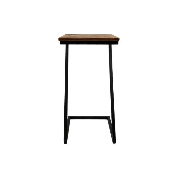 Consolle della collezione HMS con piano in legno esotico grezzo, altezza 68 cm - HSM collection-image-2