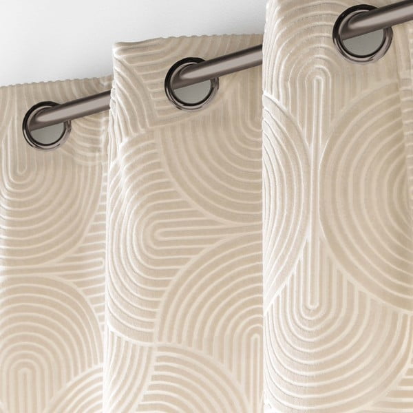 Tenda beige in velluto 135x260 cm Eva – douceur d'intérieur-image-2