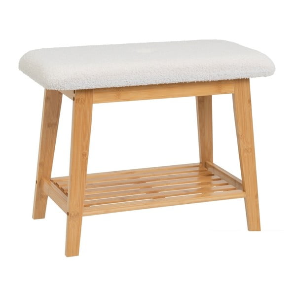 Panca in colore bianco e naturale - Casa Selección