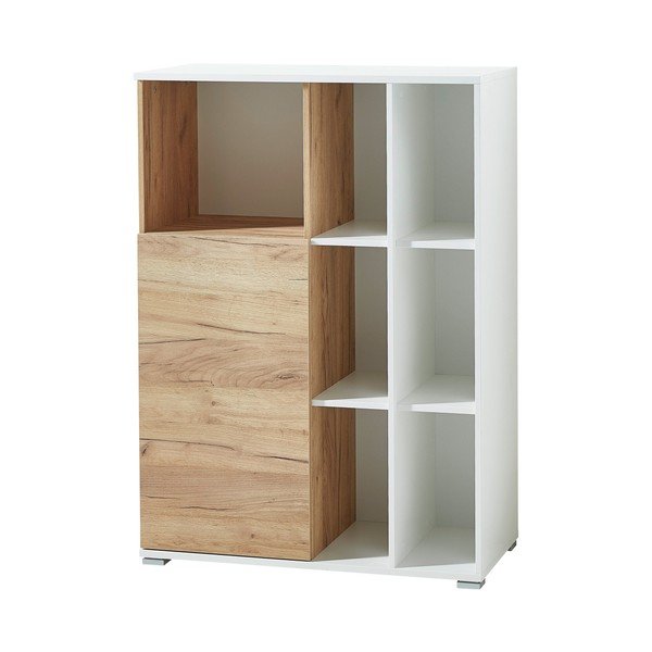 Libreria bianca in rovere 85x120 cm Lioni - Germania-image-2