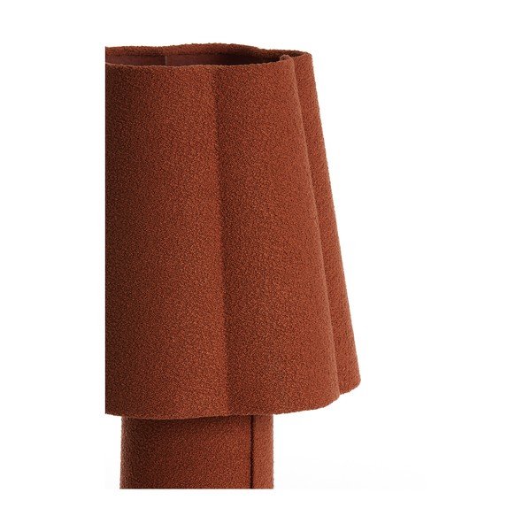 Lampada da tavolo color mattone con paralume in tessuto (altezza totale 50 cm) Musaby – Light & Living-image-3