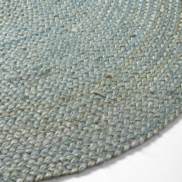 Tappeto rotondo blu in iuta ø 100 cm Dip – Kave Home-image-1