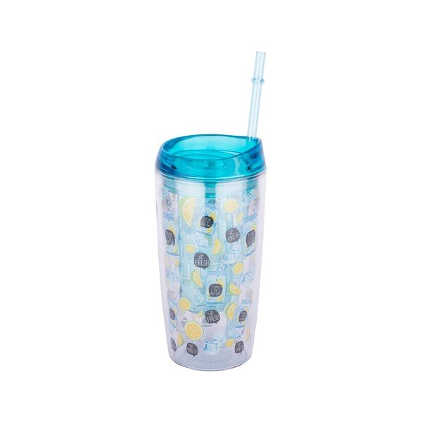 Modrý tumbler na nápoje Tantitoni Infuser, 450 ml