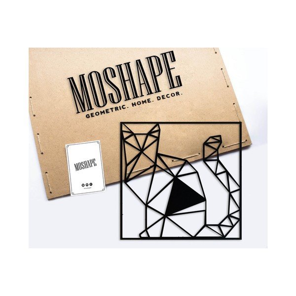 Černá kovová nástěnná dekorace Cat-image-1