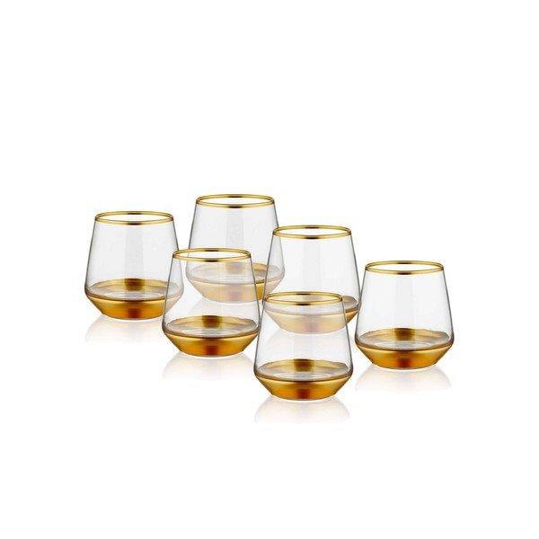 Set di 6 bicchieri Oro, 257 ml Glam - Mia-image-1