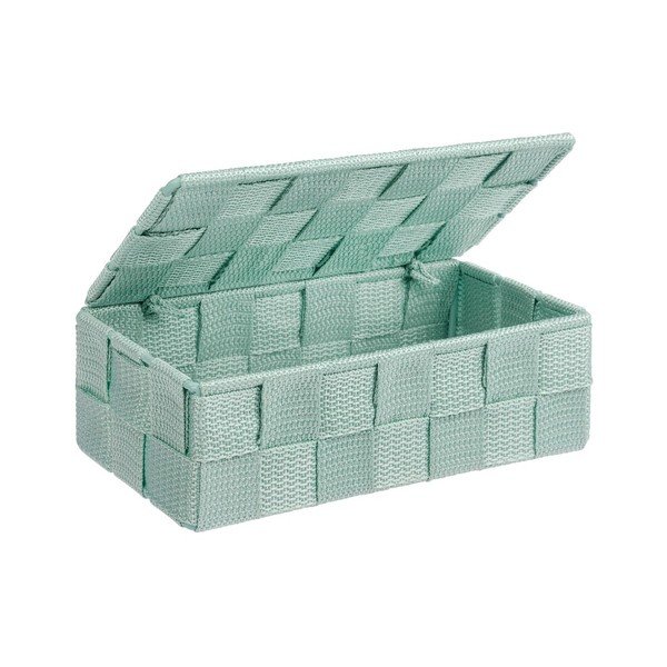 Světle zelený koupelnový organizér Wenko Adria Mini With Lid