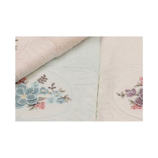 Set di 6 asciugamani in cotone Daireli Linda, 50 x 90 cm - Foutastic-image-1