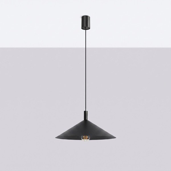 Lampadario nero in acciaio ø 40 cm Zylo – Sollux-image-4