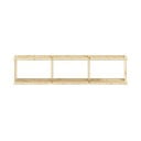 Libreria da parete di colore naturale in pino massiccio 192x47,5 cm Groove – Karup Design
