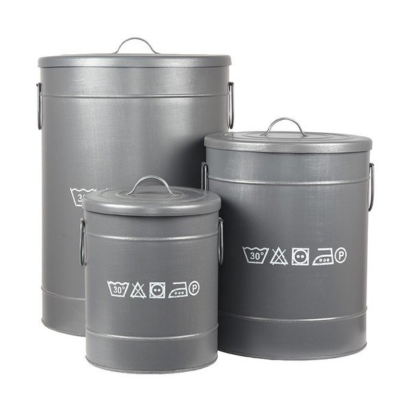 Cesto per biancheria in metallo , ⌀ 40 cm - LABEL51-image-4