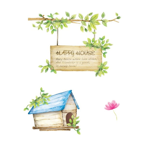 Set di adesivi murali Happy House, 42x30 cm - Ambiance-image-2