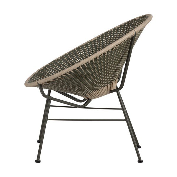 Poltrona da esterno verde in rattan artificiale Kazoun – WOOOD-image-3