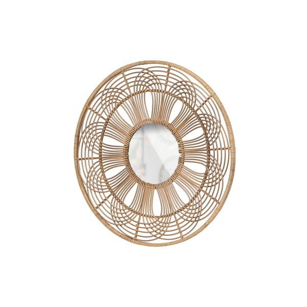 Specchio da parete con telaio in bambù ø 76 cm Obi – WOOOD-image-3