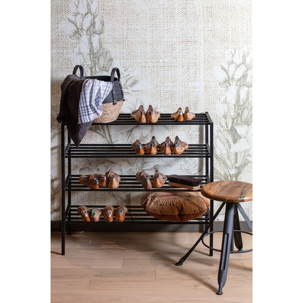 Scarpiera in metallo nero Ferro - WOOOD-image-1