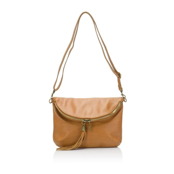 Borsa Renae in pelle marrone cognac - Lisa Minardi