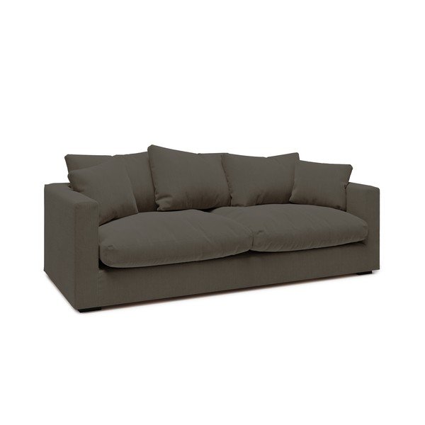 Divano in velluto a coste grigio scuro 220 cm Comfy - Scandic-image-1