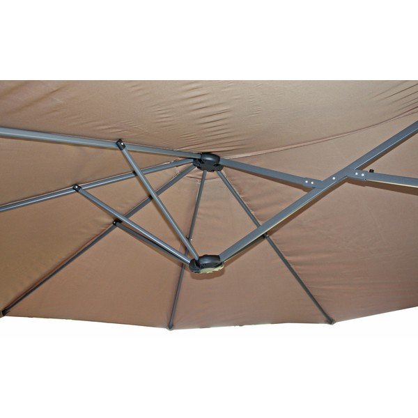 Ombrellone grigio 265x460 cm - Garden Pleasure-image-4