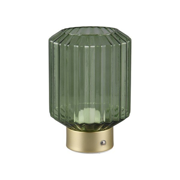 Lampada da tavolo LED dimmerabile in verde e oro con paralume in vetro (altezza 19,5 cm) Lord - Reality-image-2