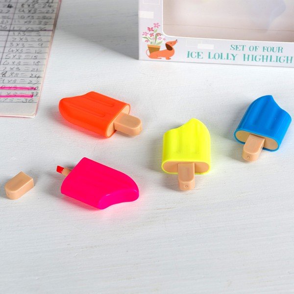 Set di 4 evidenziatori Ice Lolly - Rex London-image-1