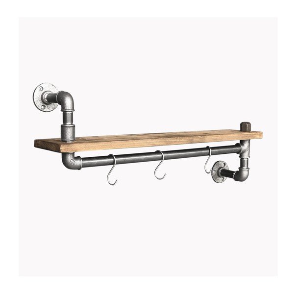 Scaffale in legno con appendino Raf Pipe - Evila Originals-image-2