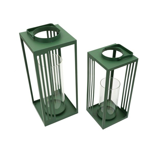 Lanterna in metallo 2 pz (altezza totale 43,5 cm) Linee – Mauro Ferretti-image-3