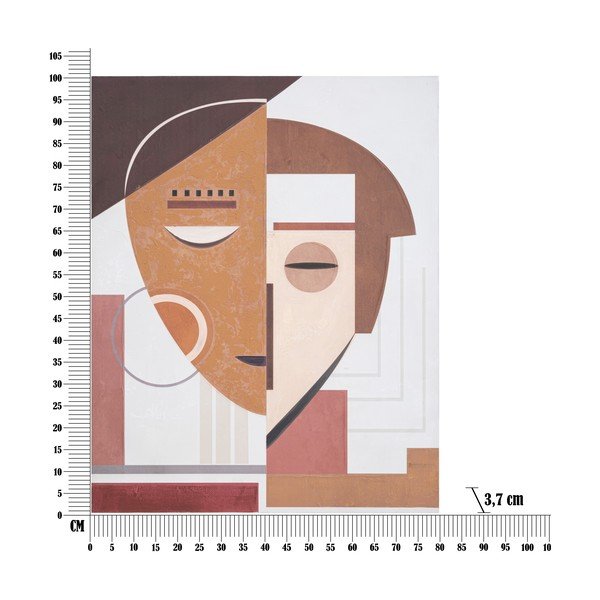Quadro dipinto a mano 80x100 cm Ethnic Face - Mauro Ferretti-image-4