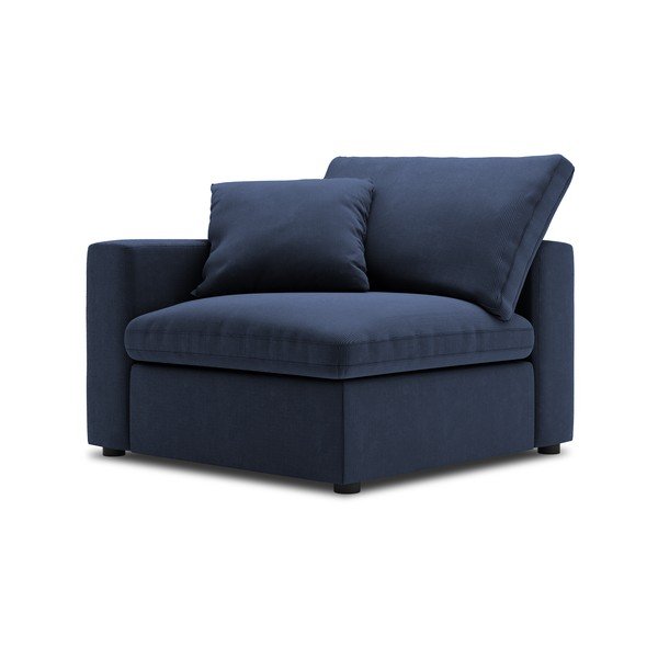Parte angolare blu scuro del divano modulare in velluto a coste, angolo sinistro Galaxy - Windsor & Co Sofas-image-2