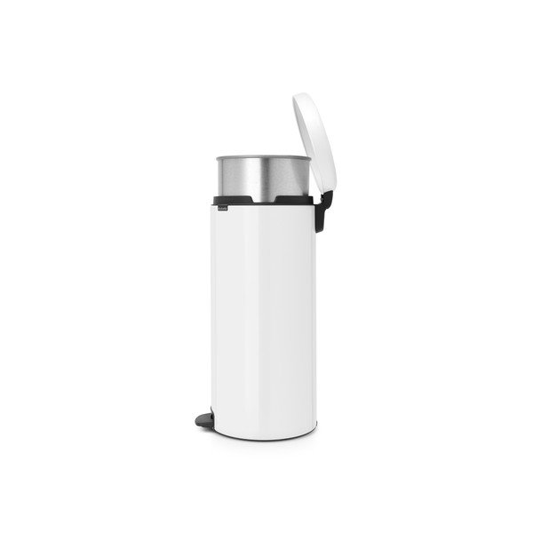 Cestino per la spazzatura bianco in acciaio con pedale 30 l NewIcon – Brabantia-image-1